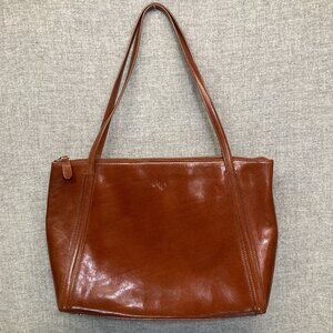 Monsac Brown Leather Shoulder Bag